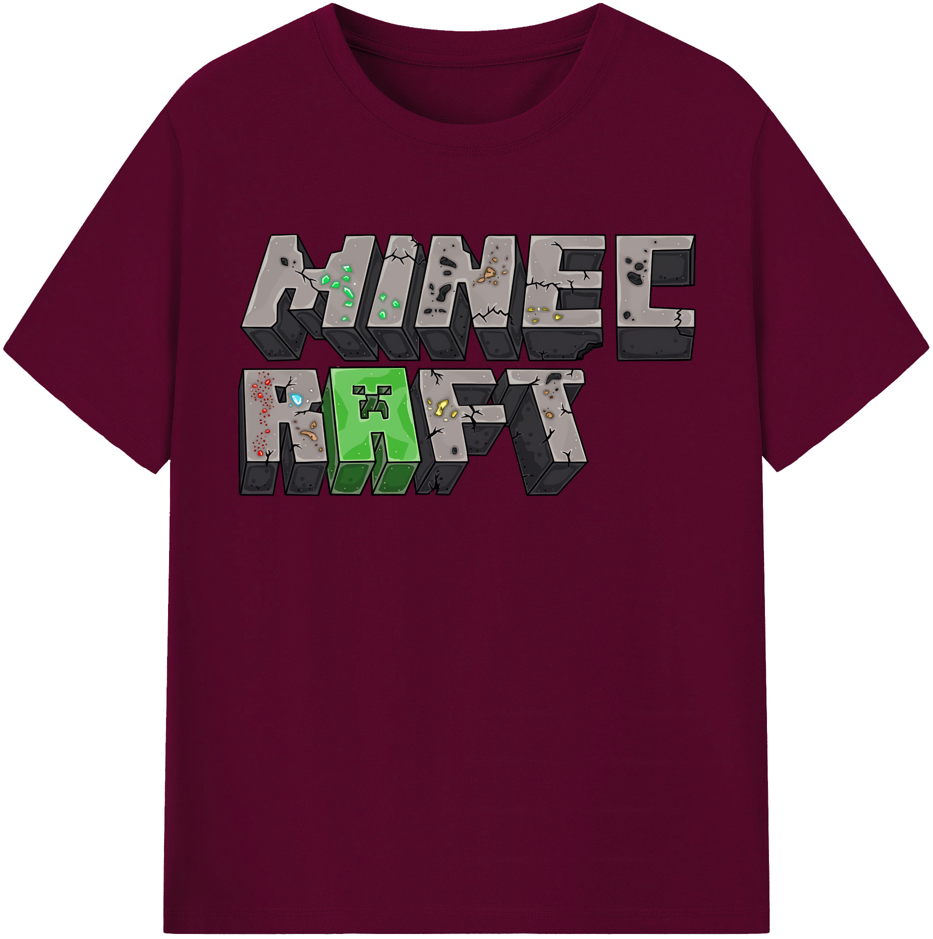 （画像用） マインクラフト ブロックの世界 Minecraft MC Block world レディースカジュアルプリントTシャツ（綿100％）
